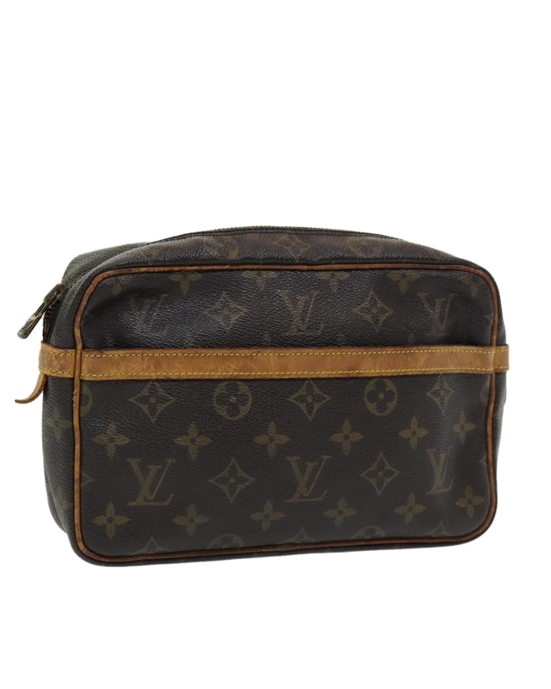 Monogram Canvas Clutch Bag with Zip Closure - Handbags, Wallets & Cases