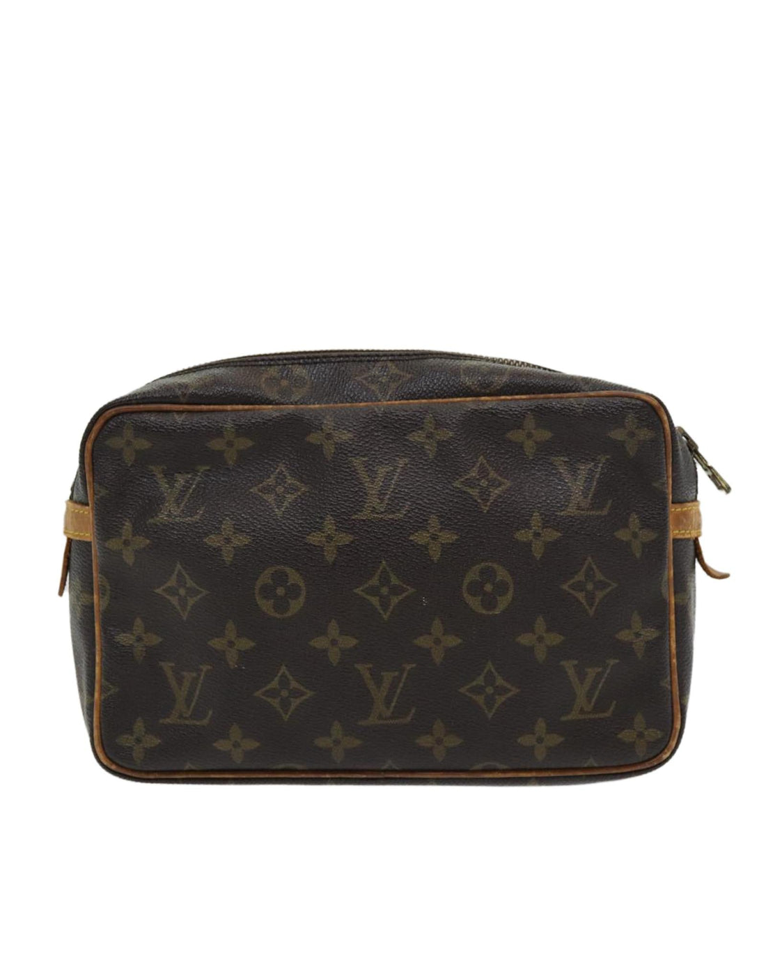 Monogram Canvas Clutch Bag with Zip Closure - Handbags, Wallets & Cases
