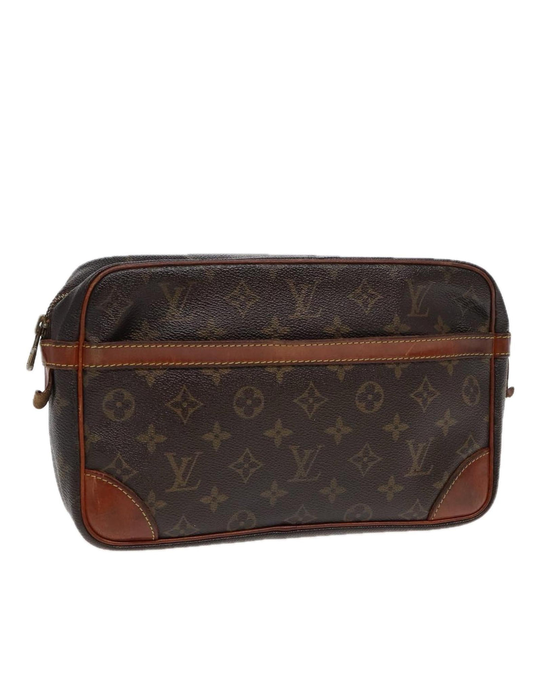 Monogram Canvas Clutch Bag with Surface Rubbing and Storage Odor - Handbags, Wallets & Cases