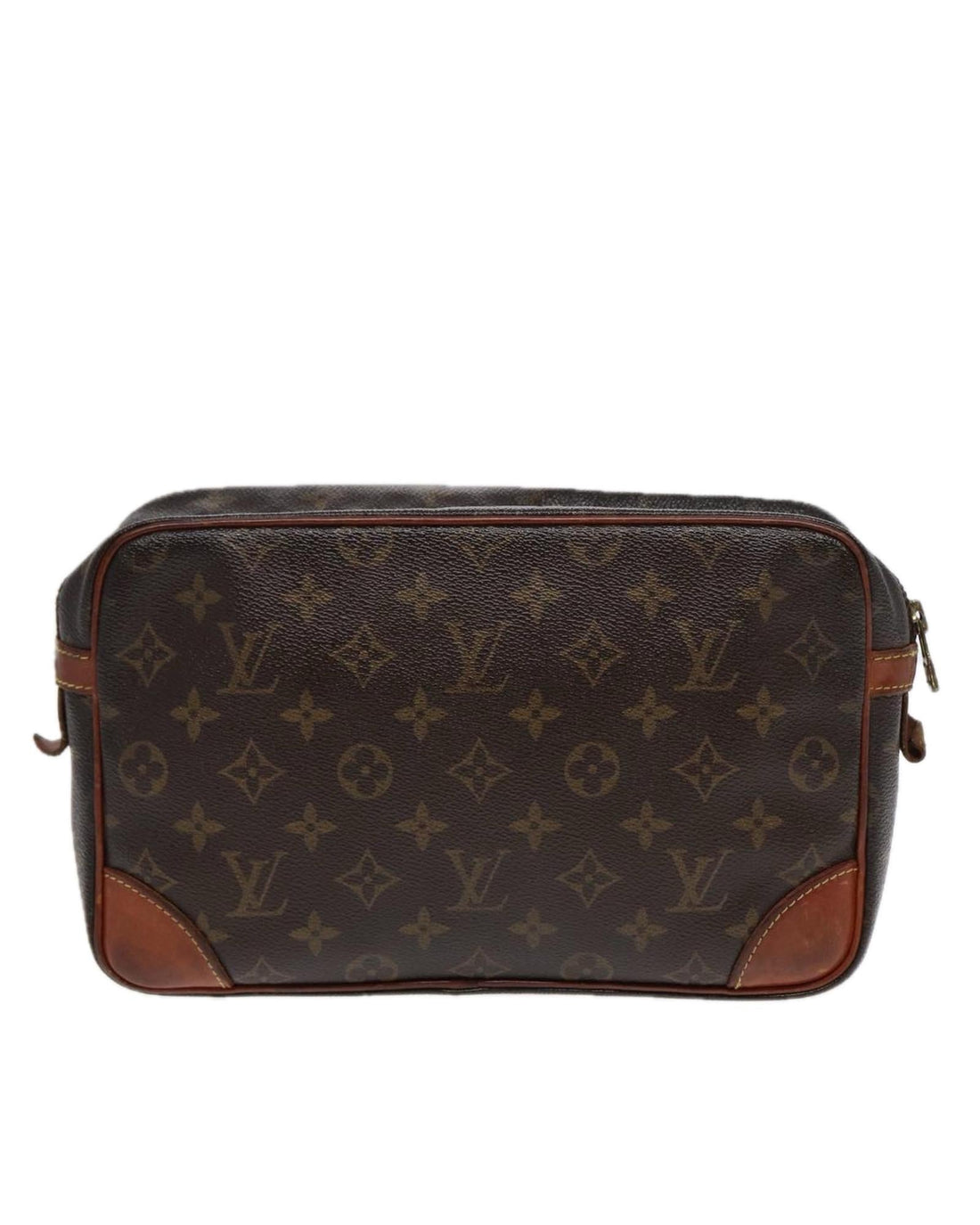 Monogram Canvas Clutch Bag with Surface Rubbing and Storage Odor - Handbags, Wallets & Cases