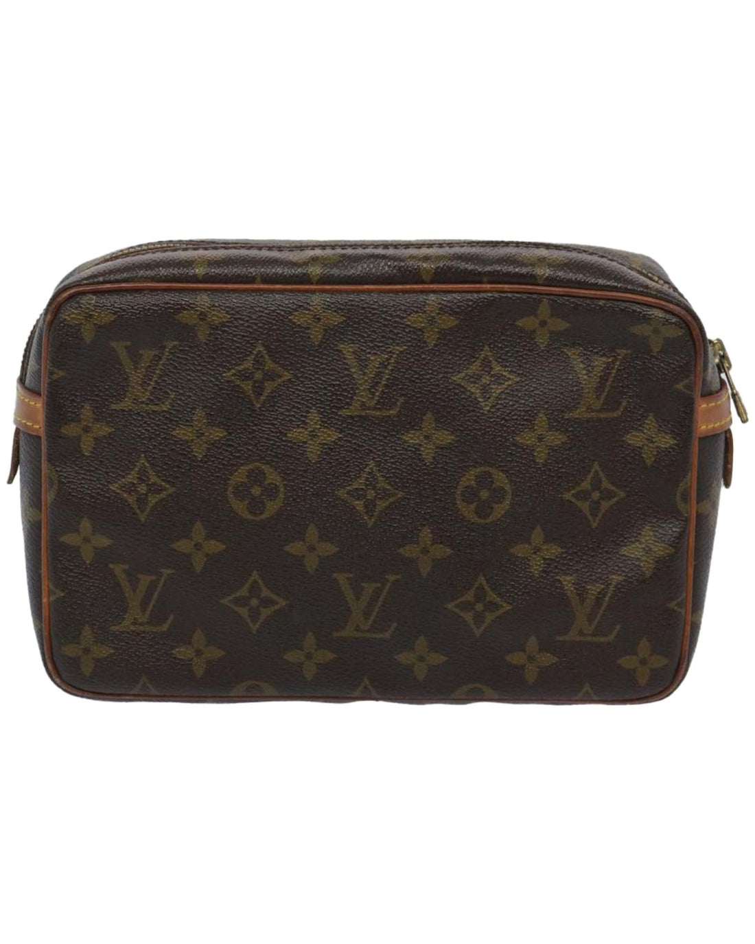 Monogram Canvas Clutch Bag with Zipper Closure - Handbag & Wallet Accessories