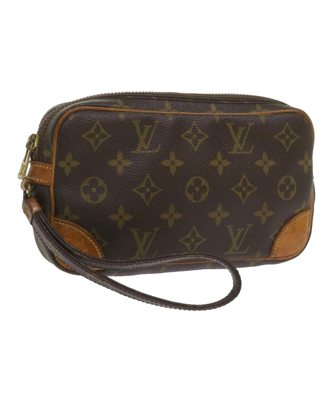 Monogram Canvas Clutch Bag with Dragonne Design - Handbag & Wallet Accessories