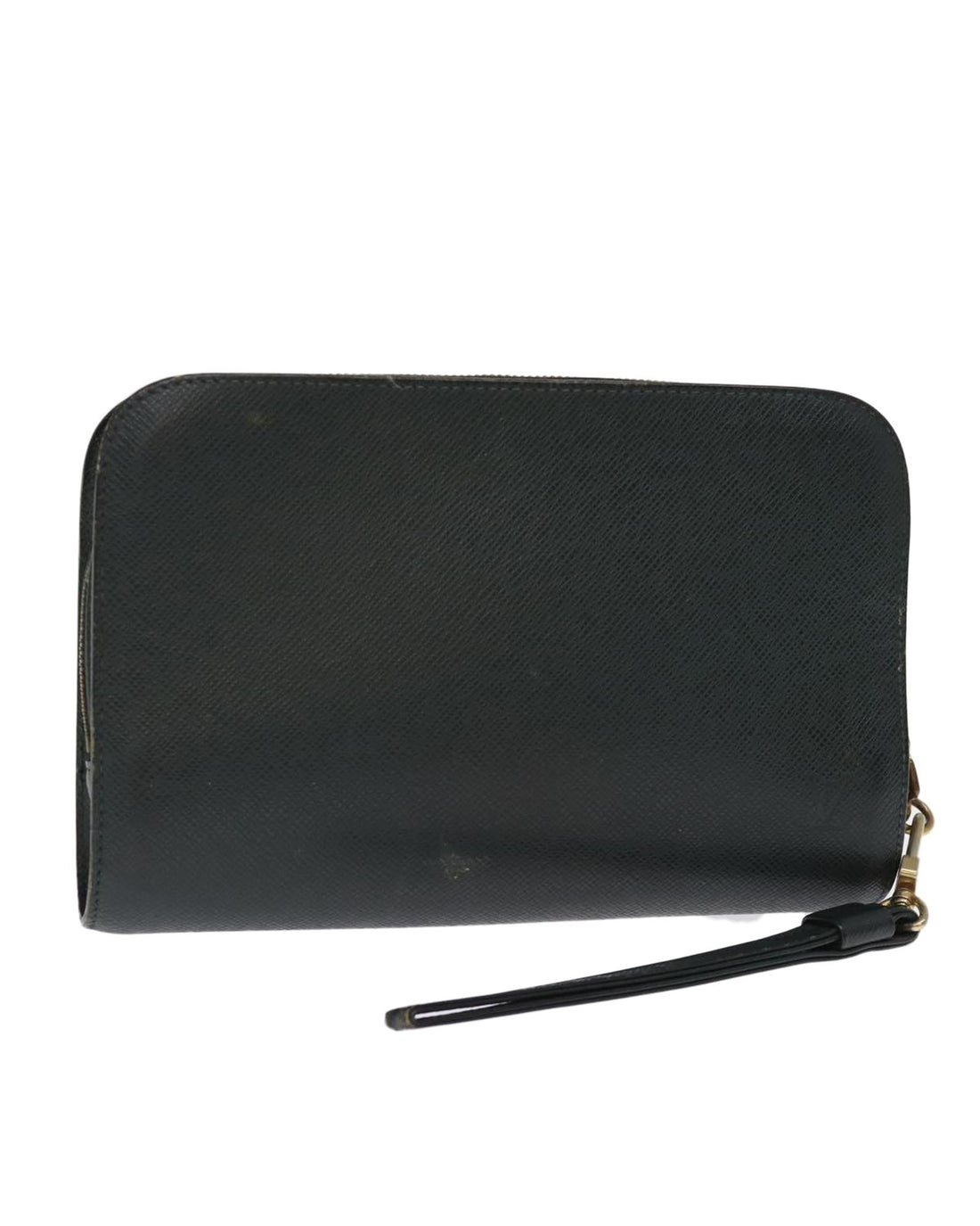 Epi Leather Clutch Bag with Taiga Texture - Greenish Brown - Handbags, Wallets & Cases