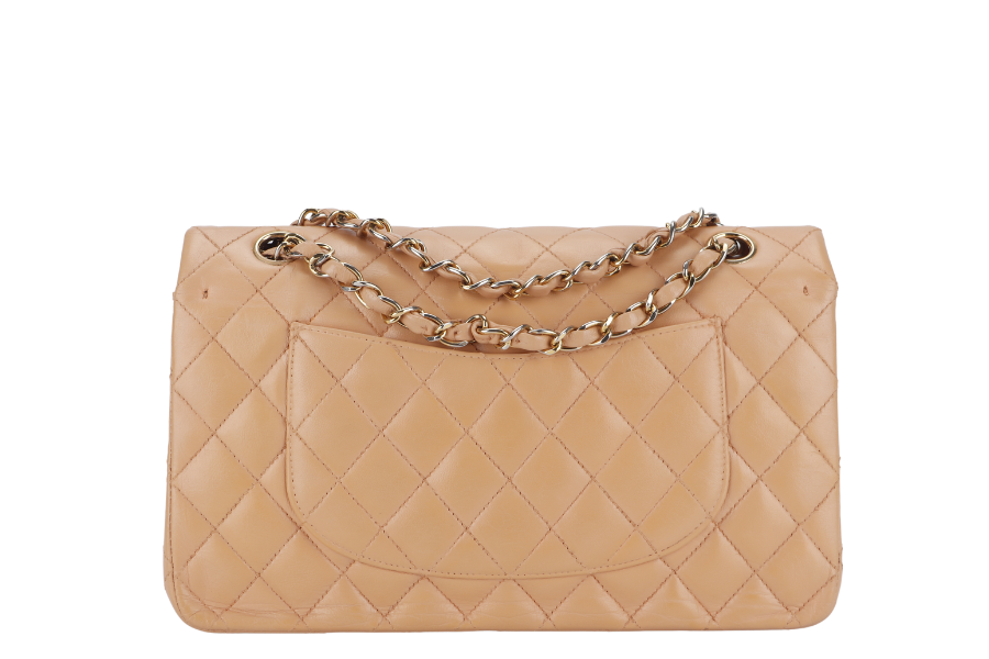 CHANEL CLASSIC FLAP SMALL (9589xxxx) PEACH COLOR LAMBSKIN GOLD HARDWARE - Bags