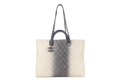 CHANEL TOTE BAG LARGE (1784xxxx) CREAM & GREY OMBRE CAVIAR LEATHER SILVER HARDWARE WITH DUST COVER - Bags