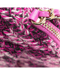 Tweed Houndstooth Clutch with Chain Strap - Handbags, Wallets & Cases - 10