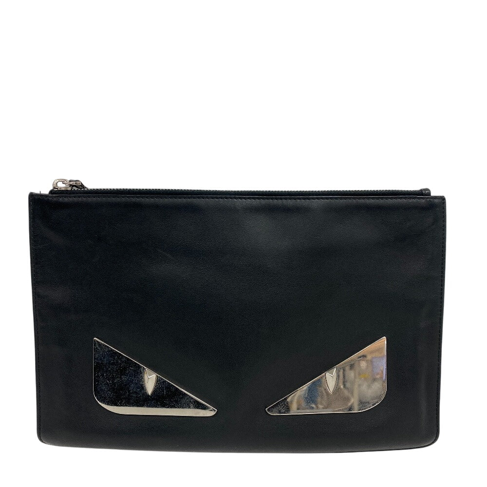 FENDI Clutch bag leather black monster mens Used - Handbags, Wallets & Cases