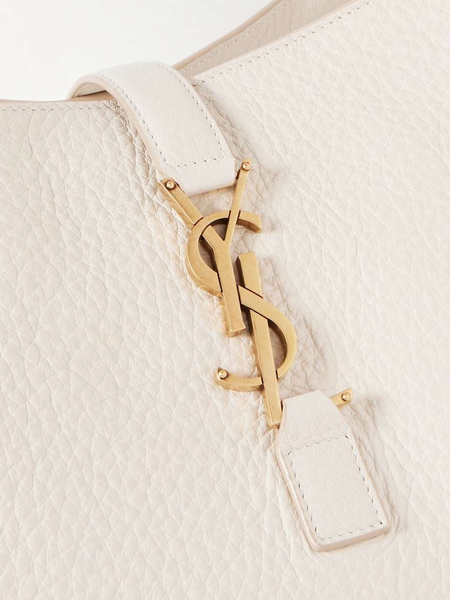 SAINT LAURENT Le 5 À 7 Bea textured-leather tote