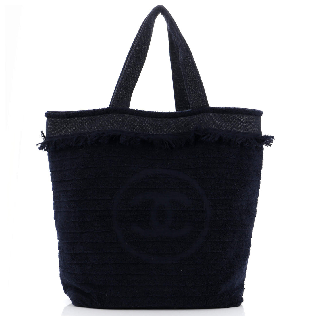 CHANEL CC Beach Tote Fringe Terry Cloth Large - Handbag & Wallet Accessories