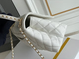 Chanel Coco Handle White Bag - 24x14x10cm