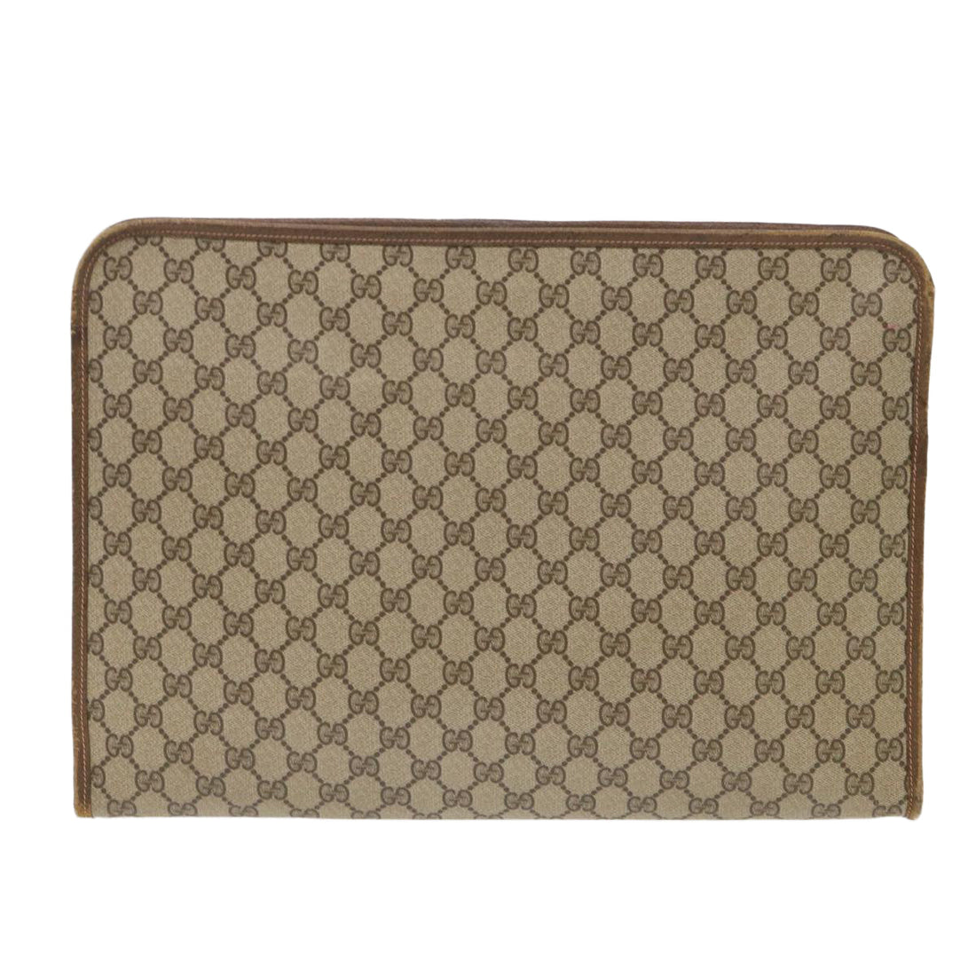 GUCCI GG Canvas Clutch Bag PVC Leather Beige 89.20.004  am4697 - Gucci