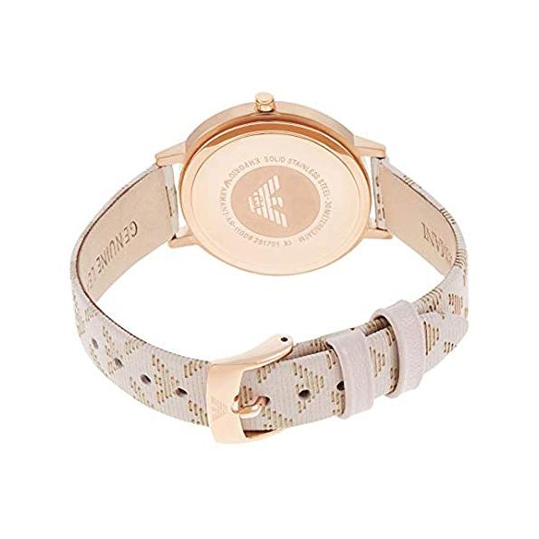 Ladies / Womens Classic White Branded Leather Strap Emporio Armani Designer Watch AR11008 - Analogue Watch
