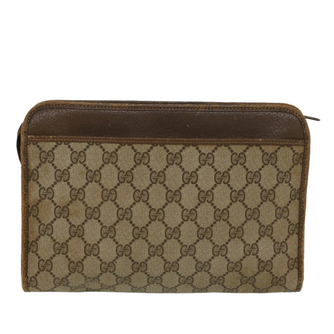 GUCCI GG Canvas Clutch Bag PVC Leather Beige 97.01.037  ar9696B - Gucci