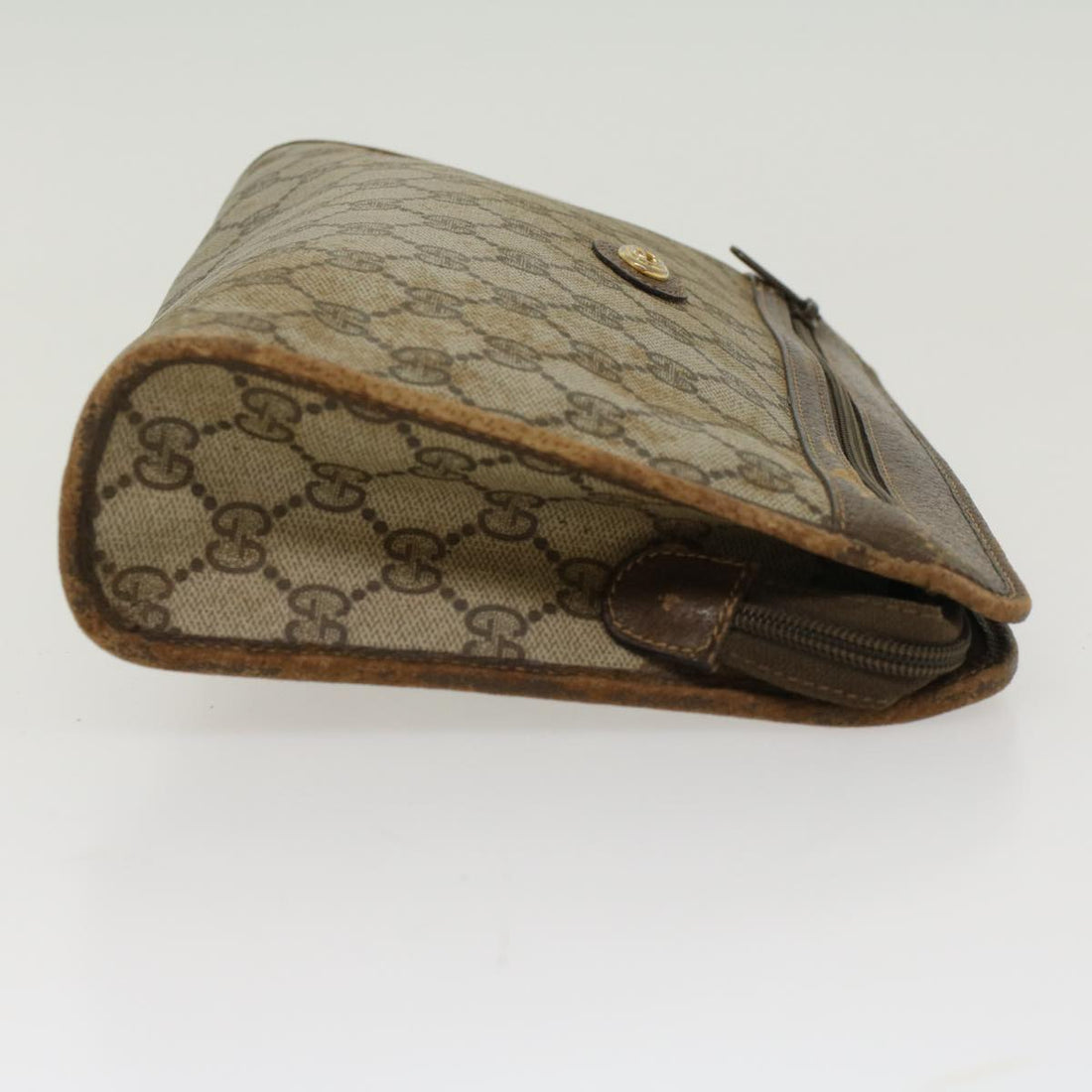 GUCCI GG Canvas Clutch Bag PVC Leather Beige 97.01.037  ar9696B - Gucci
