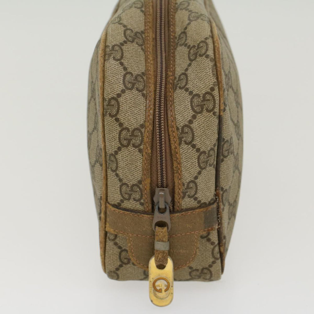 GUCCI GG Canvas Clutch Bag PVC Leather Beige  ar9845 - Gucci