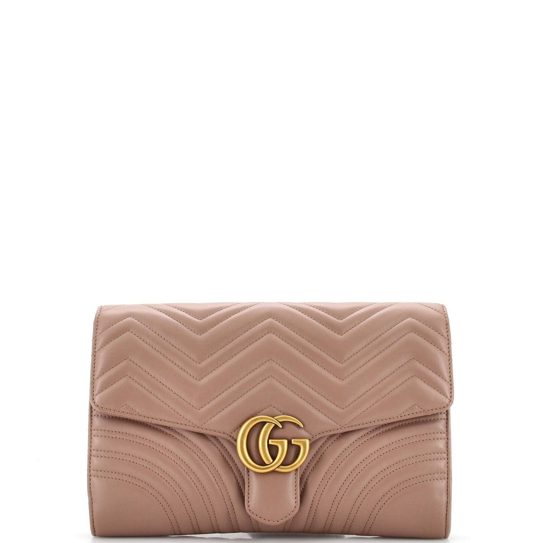 Gucci Gg Marmont Flap Clutch Matelasse - Handbags