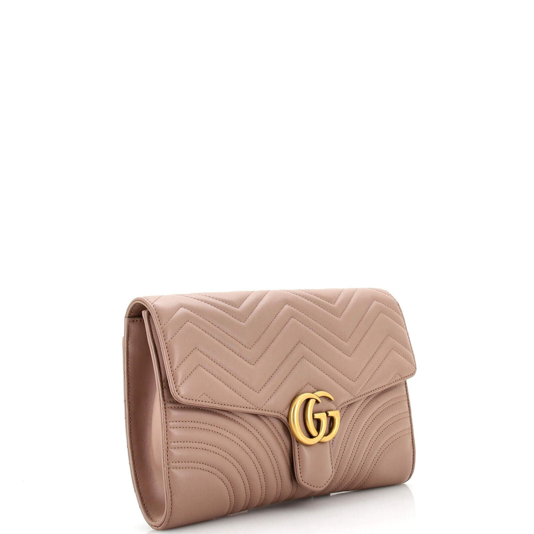 Gucci Gg Marmont Flap Clutch Matelasse - Handbags