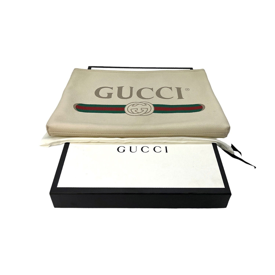 Gucci Large Graphic Print Portfolio Clutch - Handbags