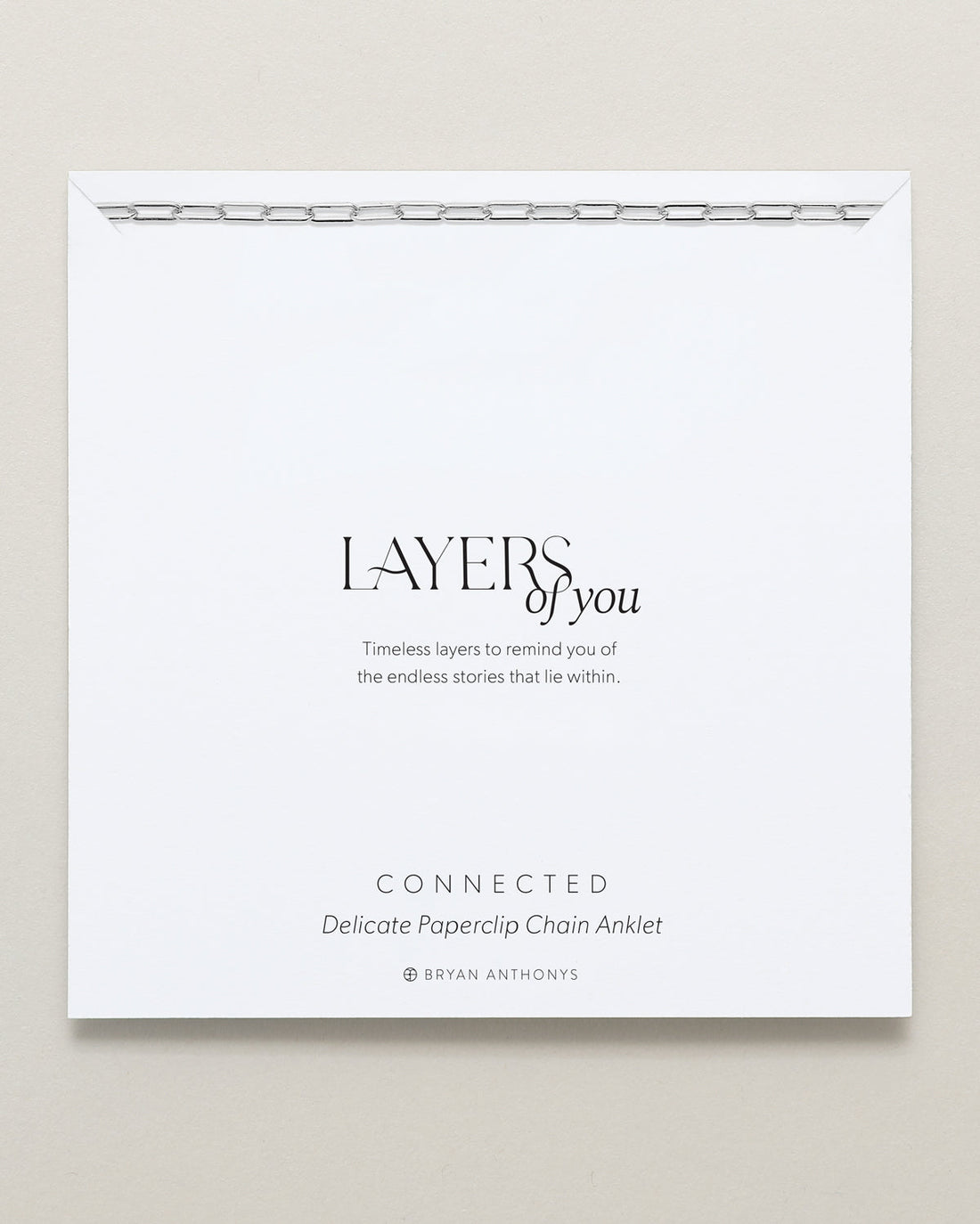 Connected Delicate Paperclip Chain Anklet