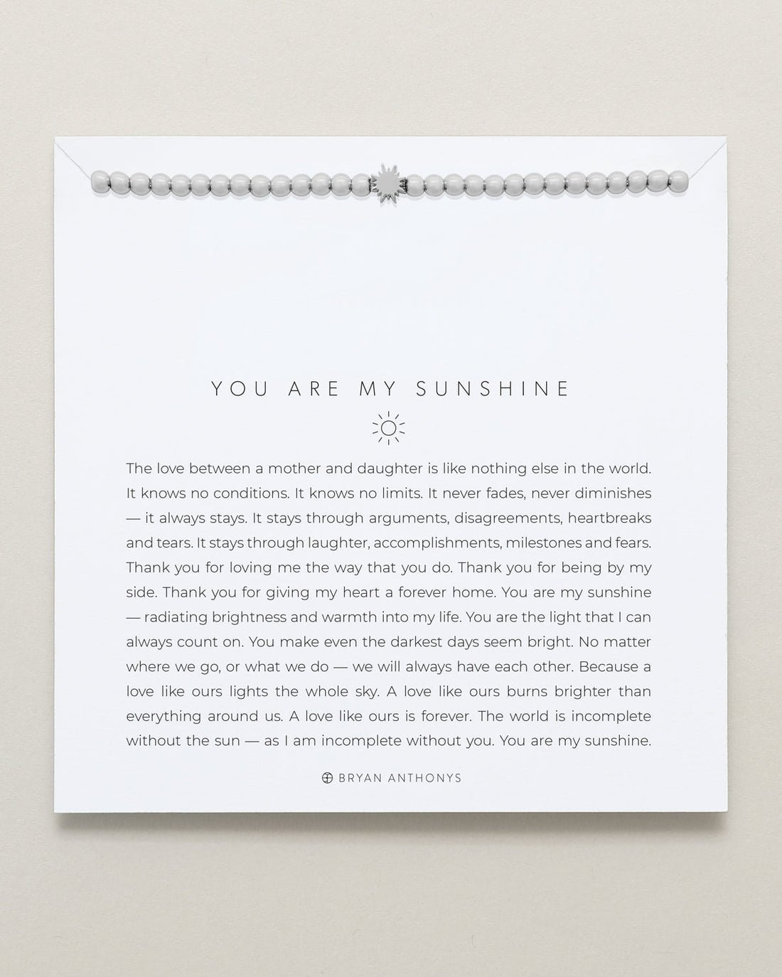 You Are My Sunshine Beaded Icon Bracelet