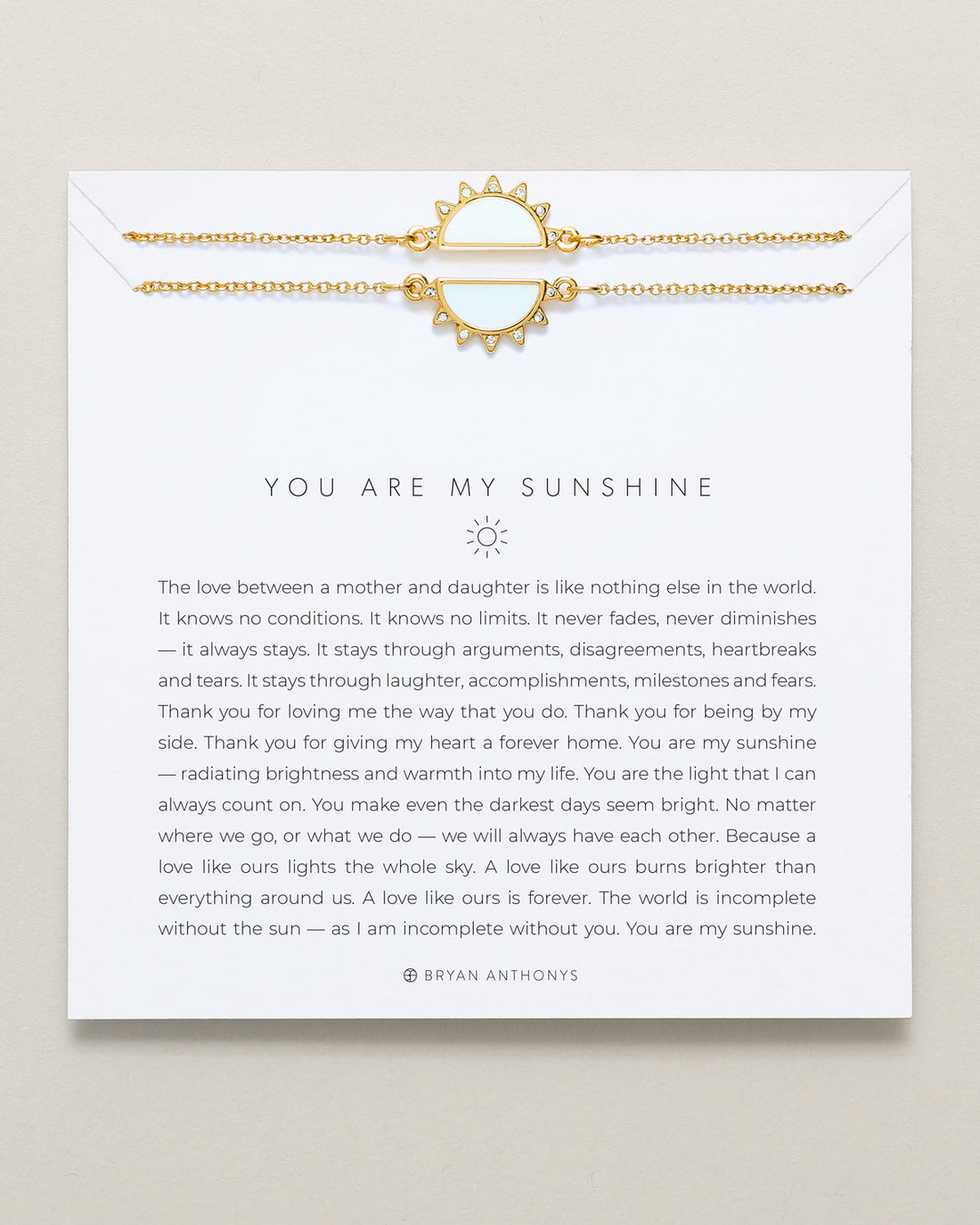 You Are My Sunshine Gold Bracelet Set