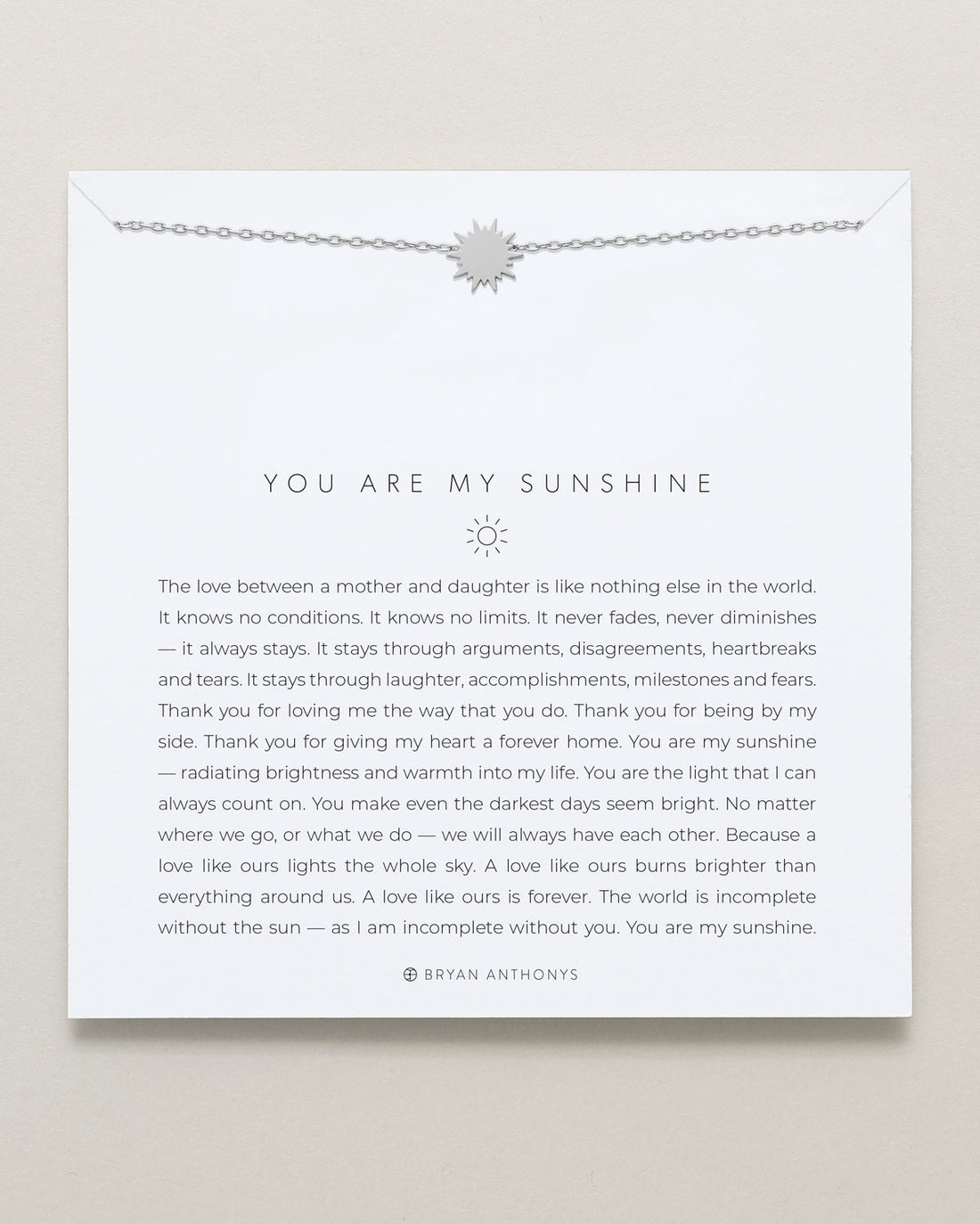 You Are My Sunshine Icon Necklace