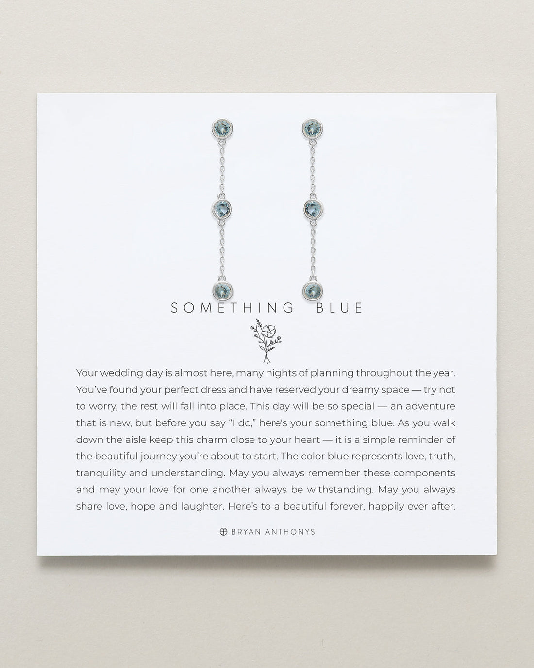 Something Blue Linear Earrings