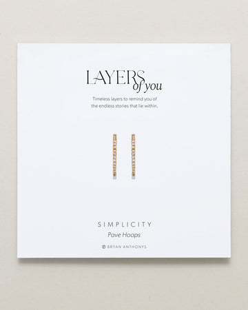 Simplicity Pave Hoop Earrings