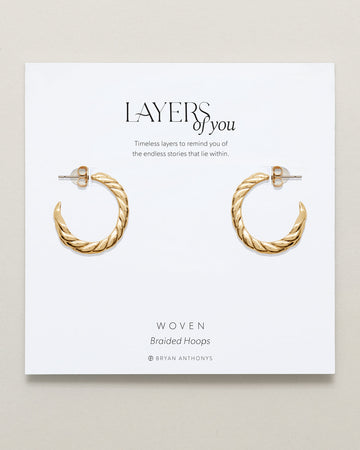 Woven Braided Hoop Earrings