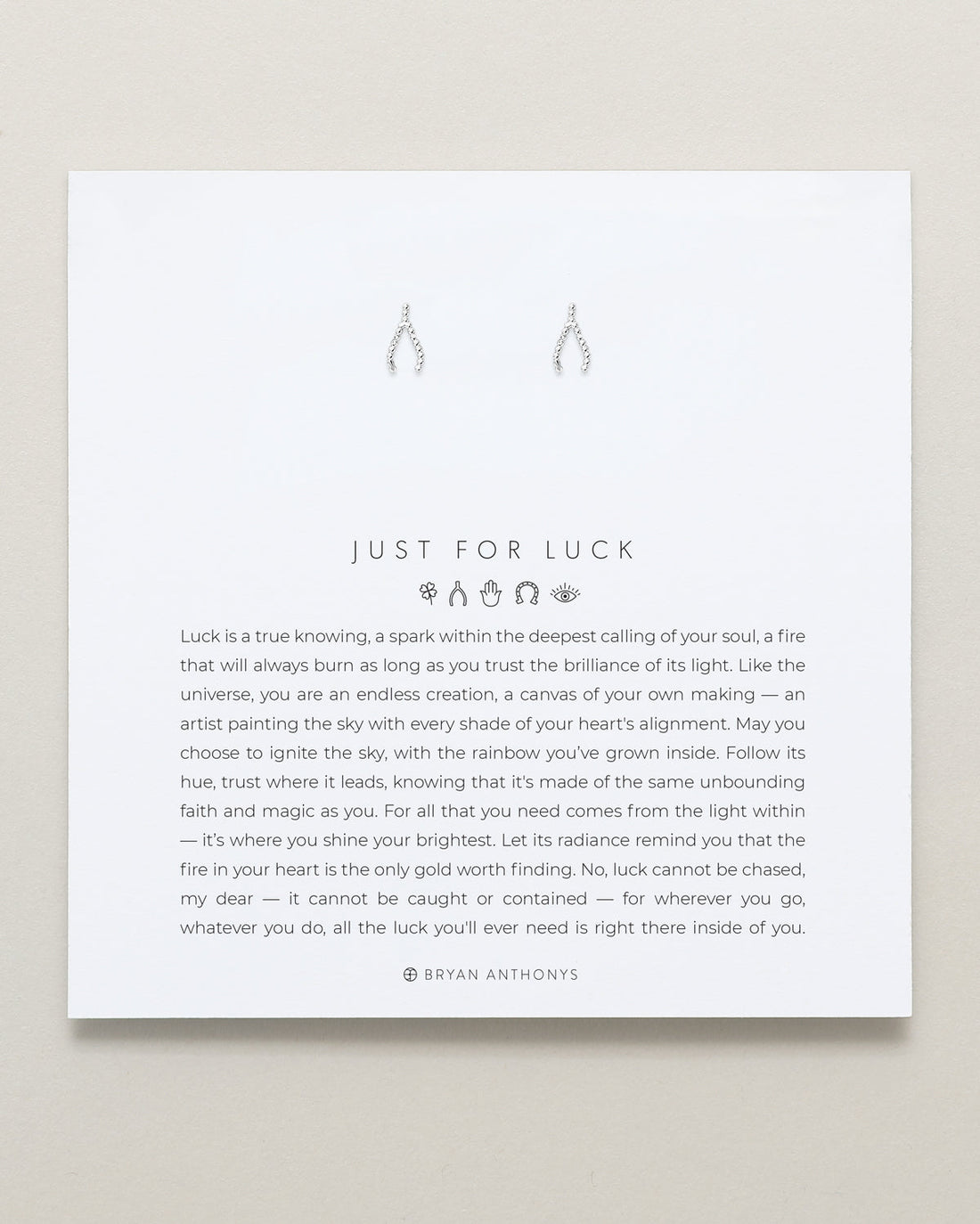 Just For Luck Wishbone Earrings