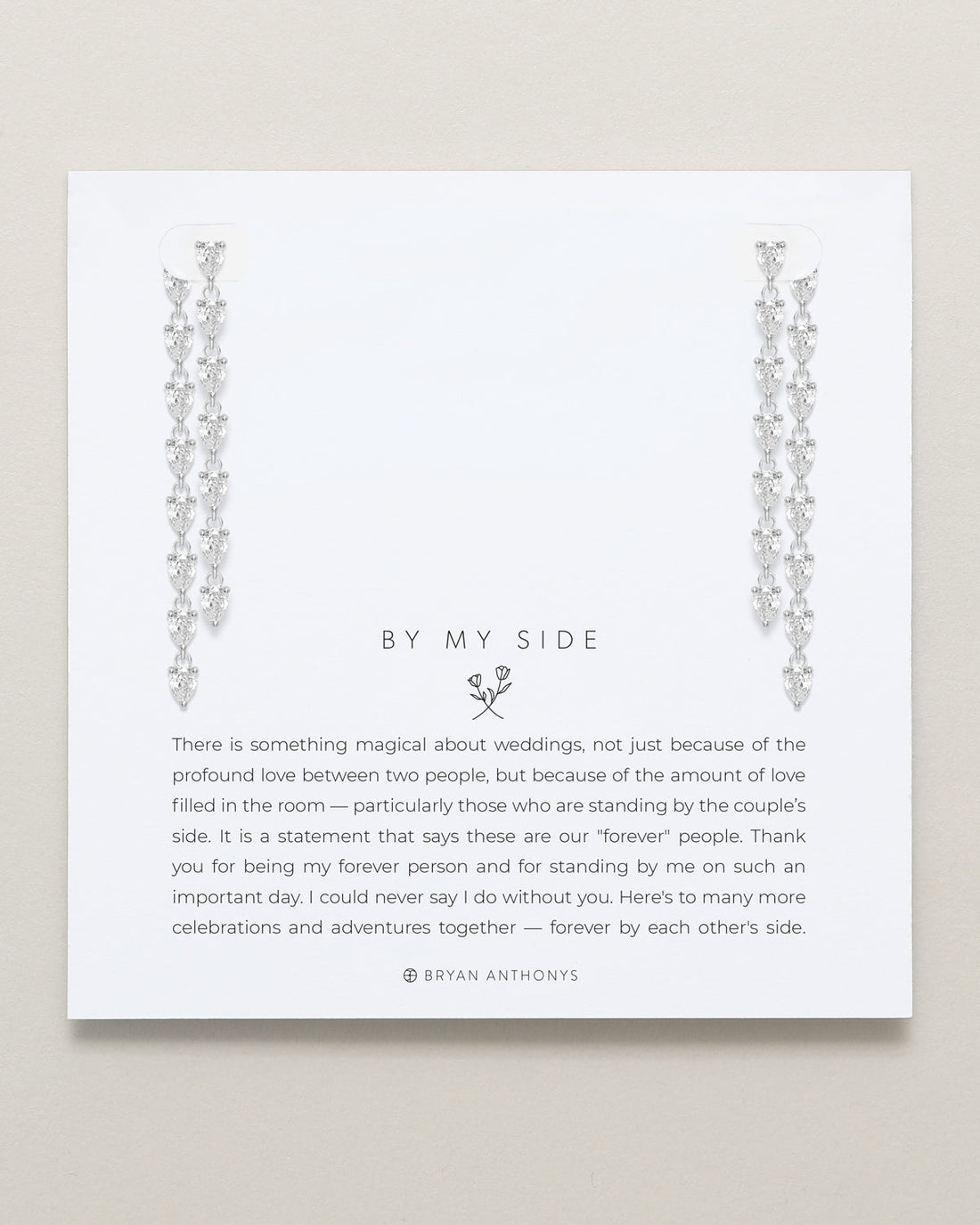 By My Side Pear Cut Chandelier Earrings