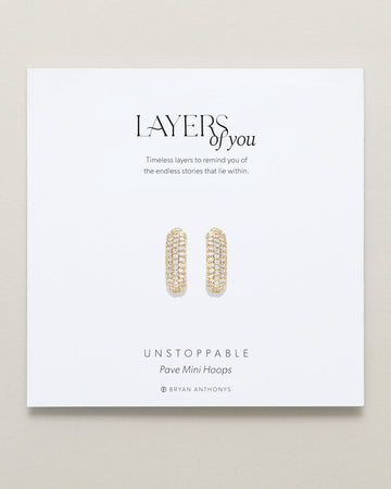 Unstoppable Pave Mini Hoop Earrings