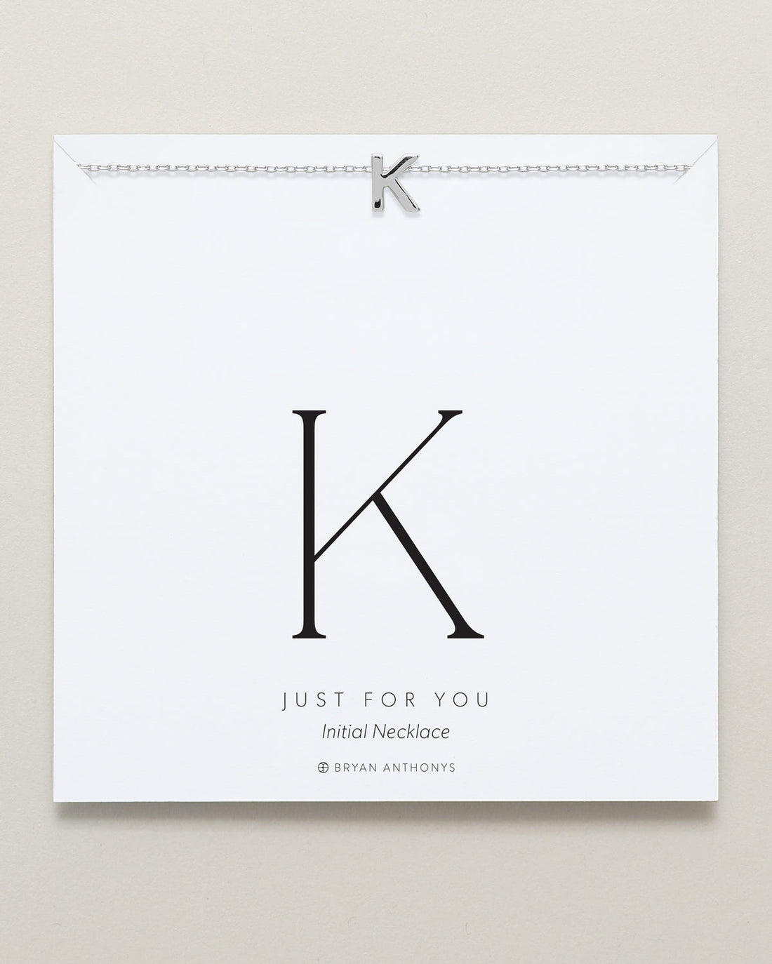 Just For You Initial Necklace — K