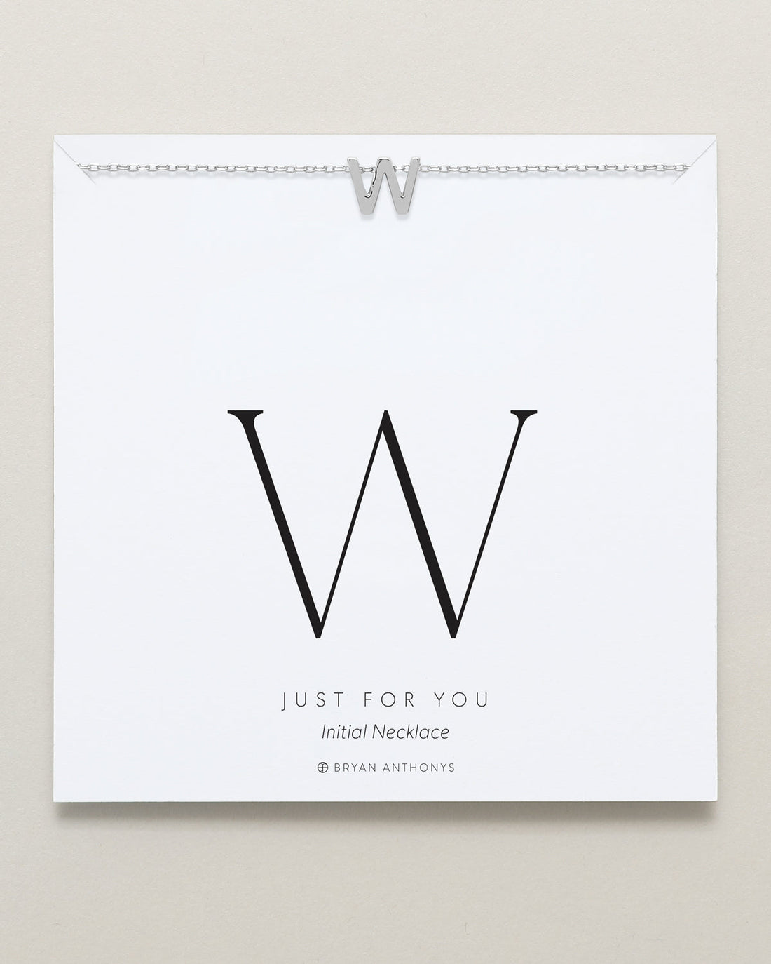 Just For You Initial Necklace — W