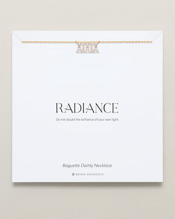 Radiance Baguette Dainty Necklace
