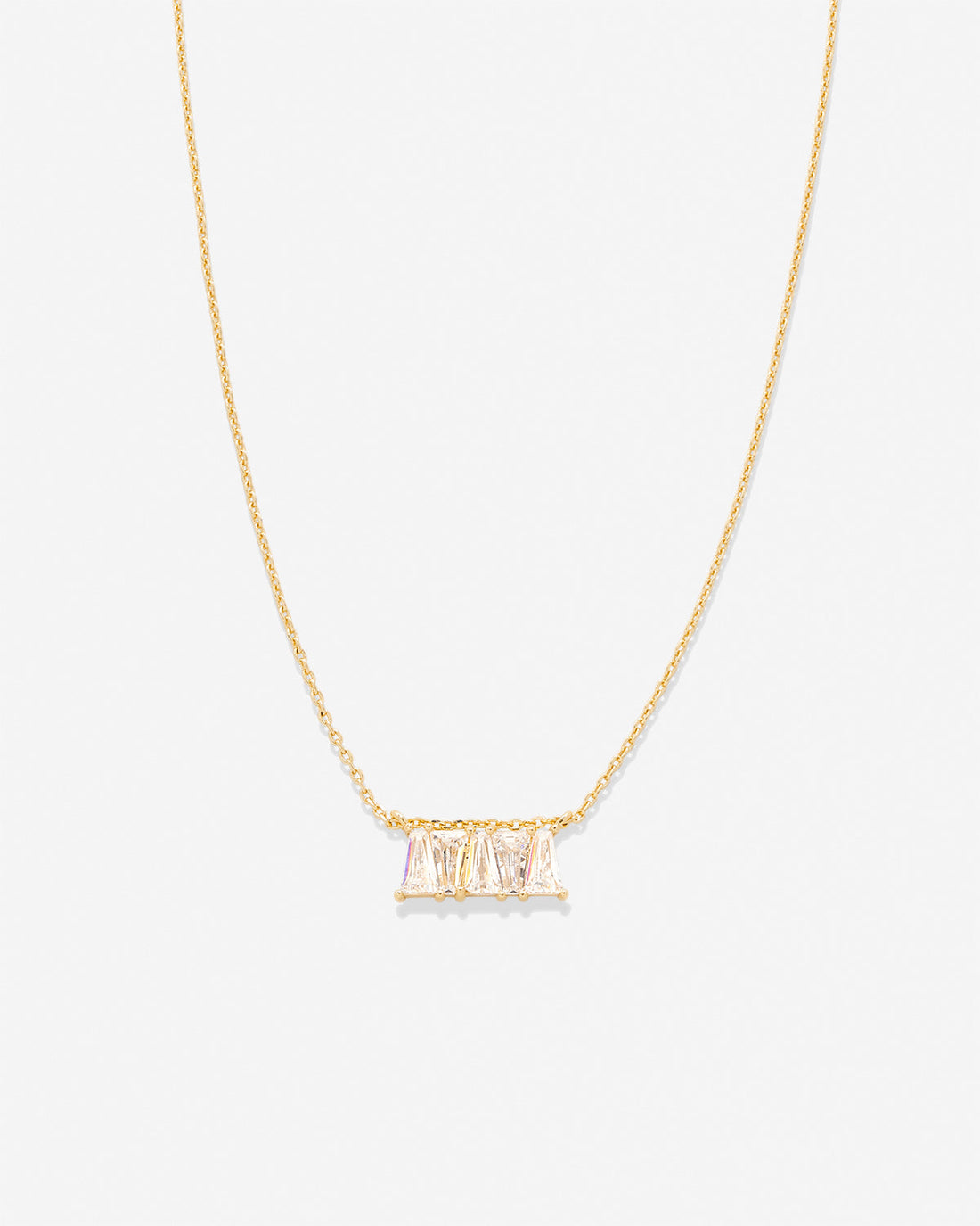 Radiance Baguette Dainty Necklace