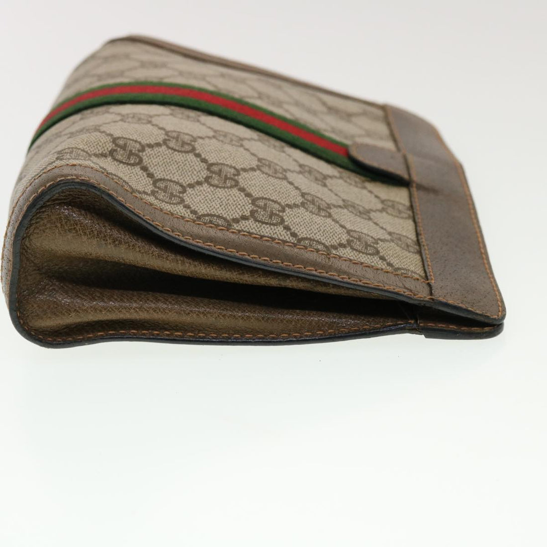 GUCCI GG Canvas Web Sherry Line Clutch Bag Beige Red Green 89.01.001  bs5999 - Gucci
