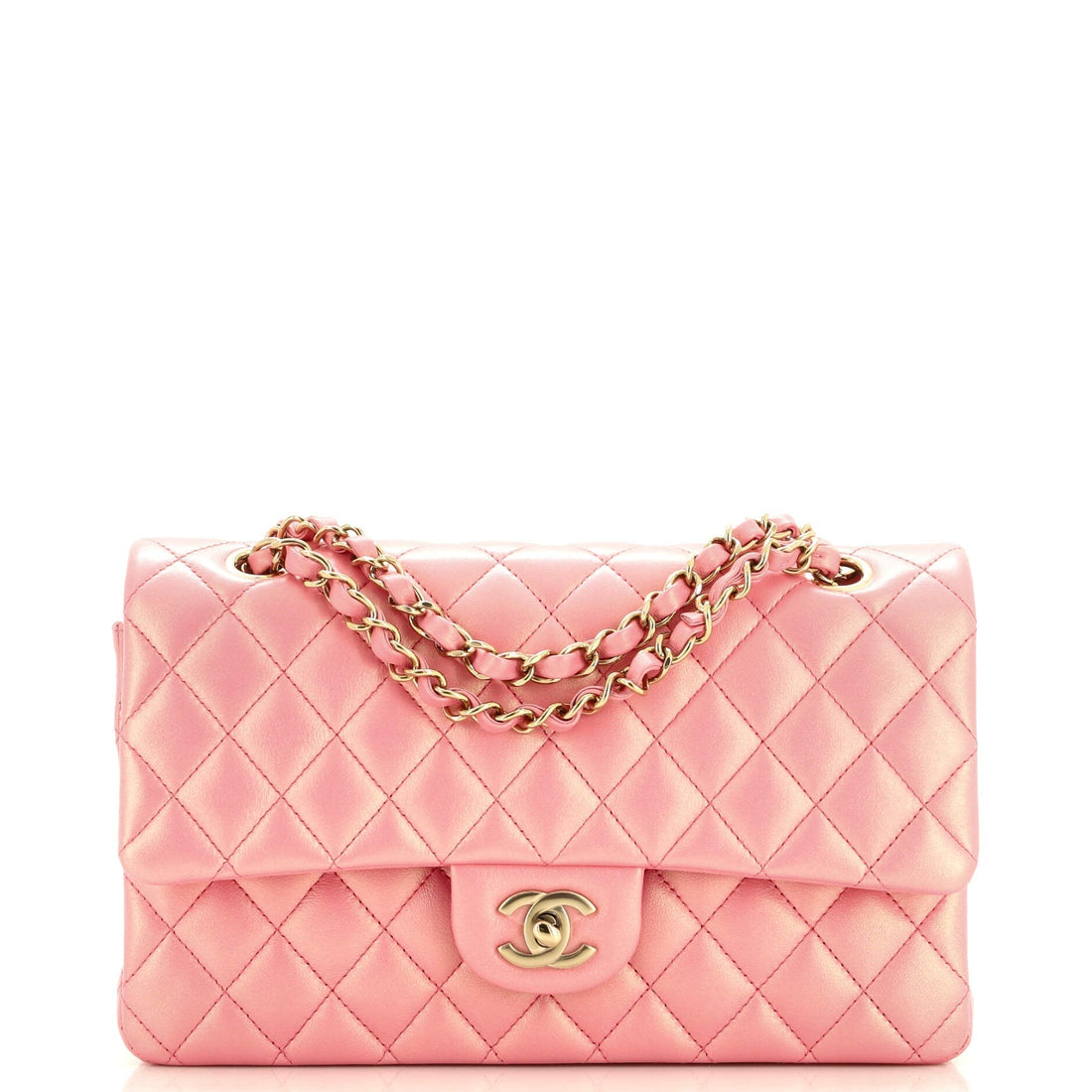 CHANEL Classic Double Flap Bag Quilted Iridescent Lambskin Medium - Handbag & Wallet Accessories