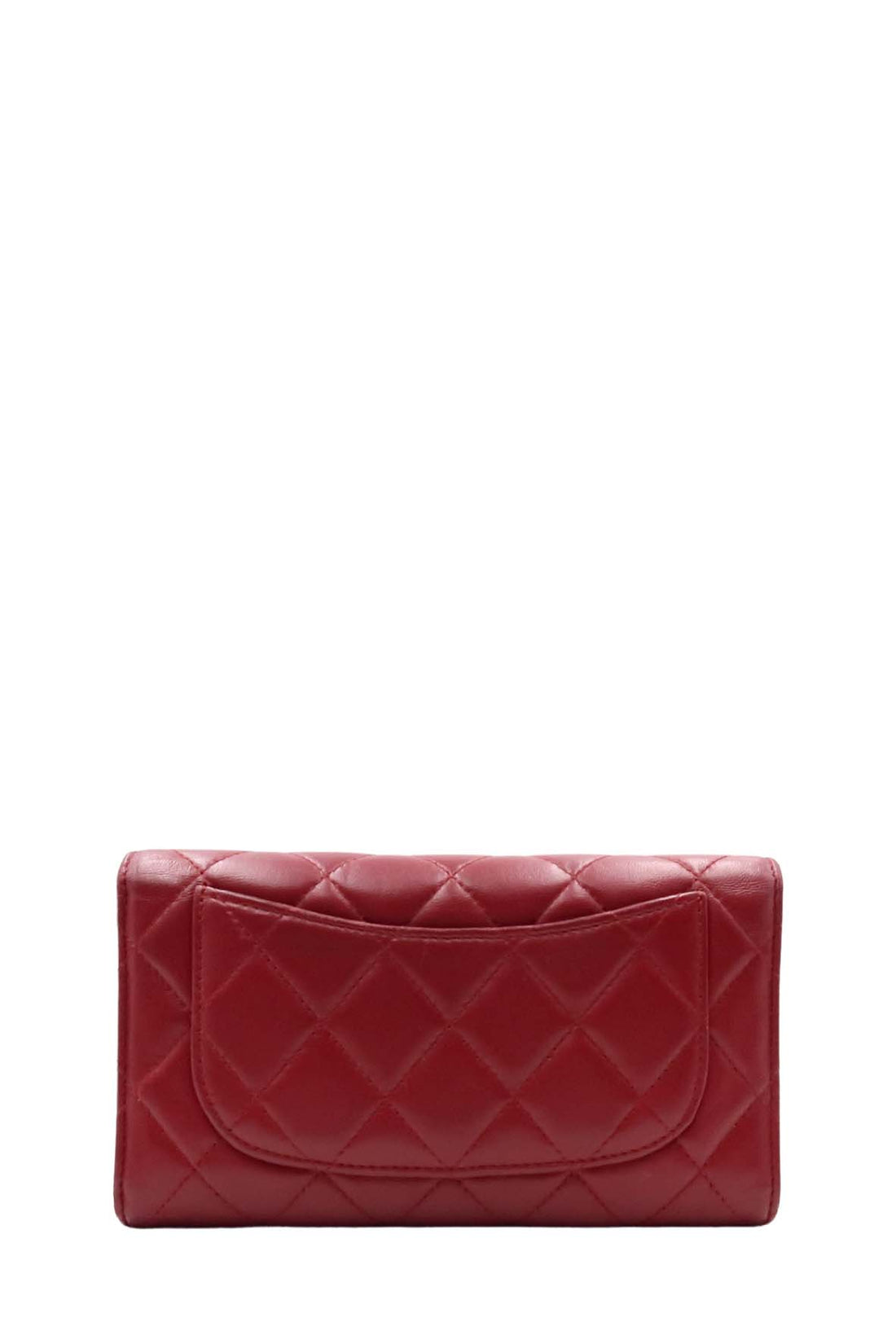 Classic Interlocking CC Logo Trifold Wallet Red - Bags