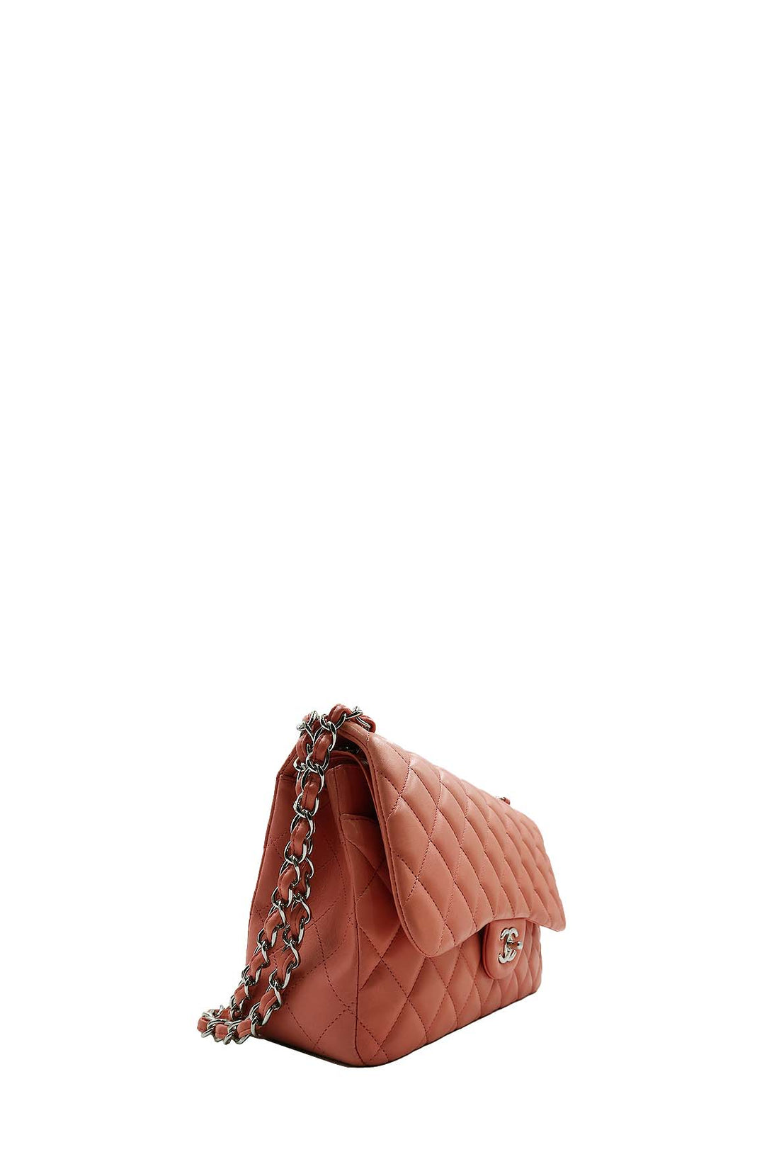 Quilted Jumbo Classic Double Flap Bag Pink - Bags