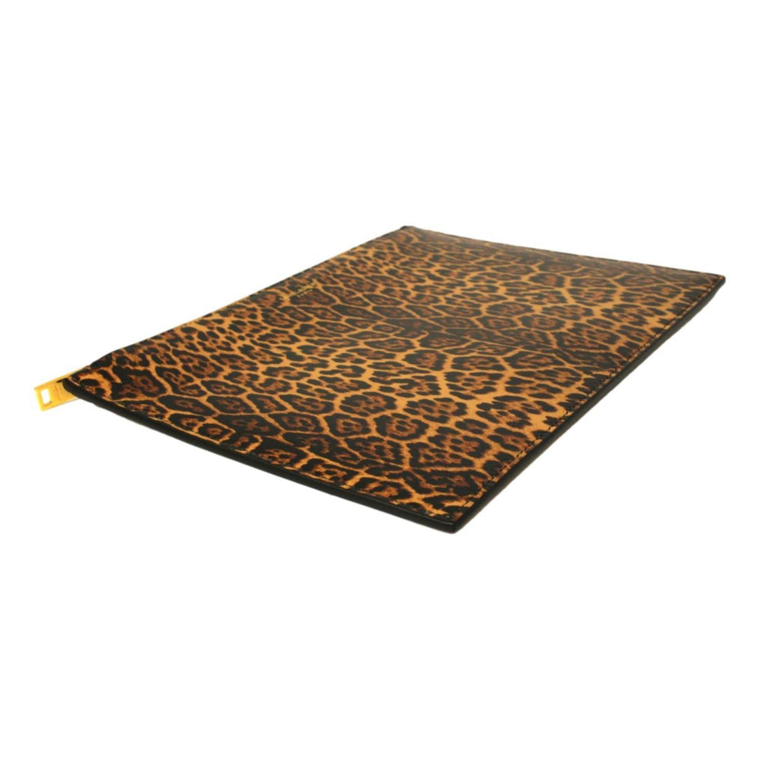 Saint Laurent Leopard Printed Calfskin Leather Medium Pouch - Handbags