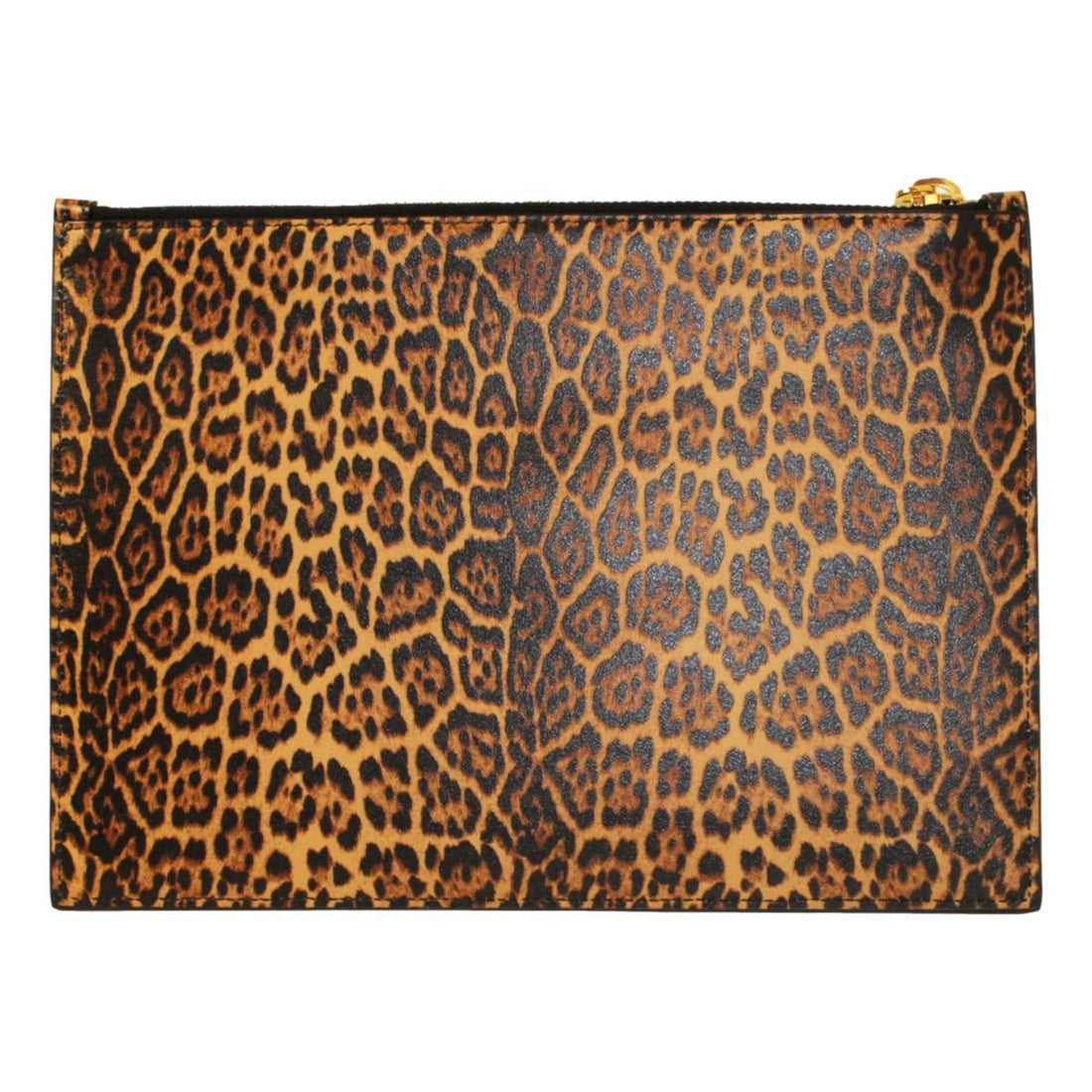 Saint Laurent Leopard Printed Calfskin Leather Medium Pouch - Handbags