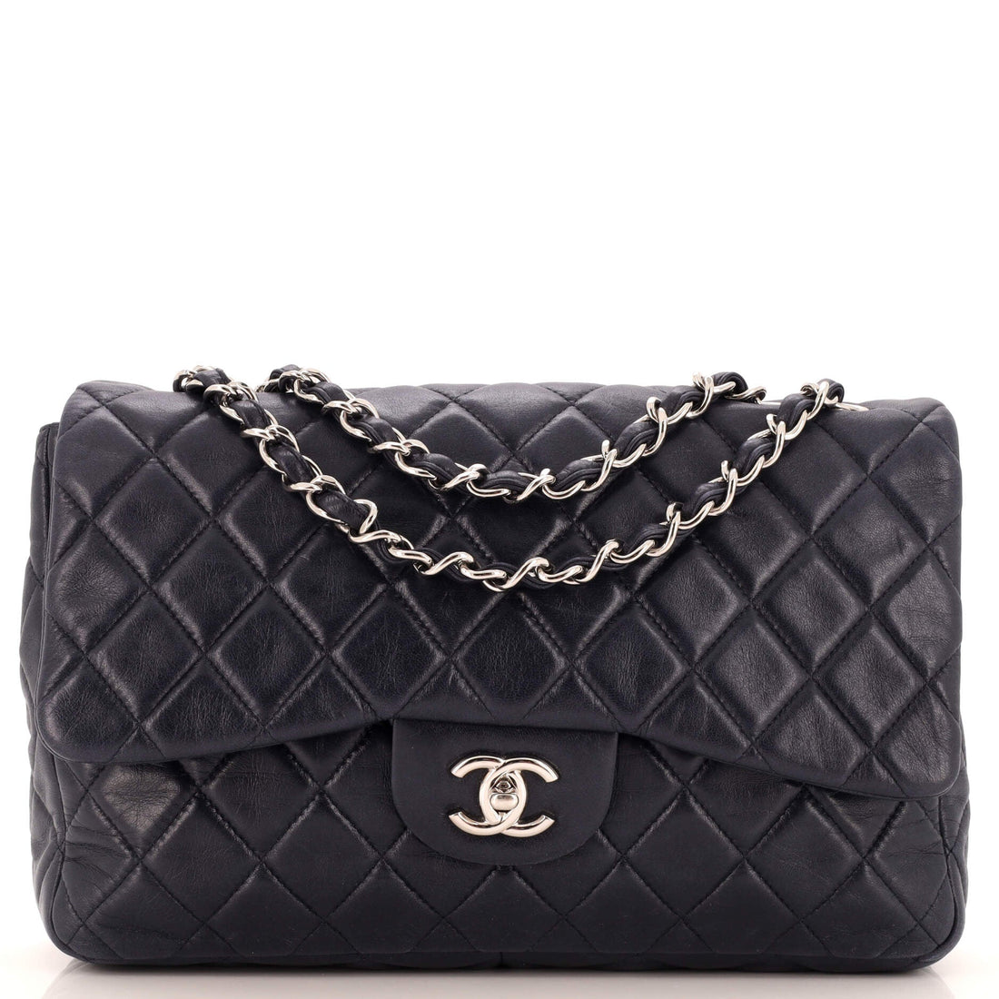 CHANEL Classic Single Flap Bag Quilted Lambskin Jumbo - Handbag & Wallet Accessories