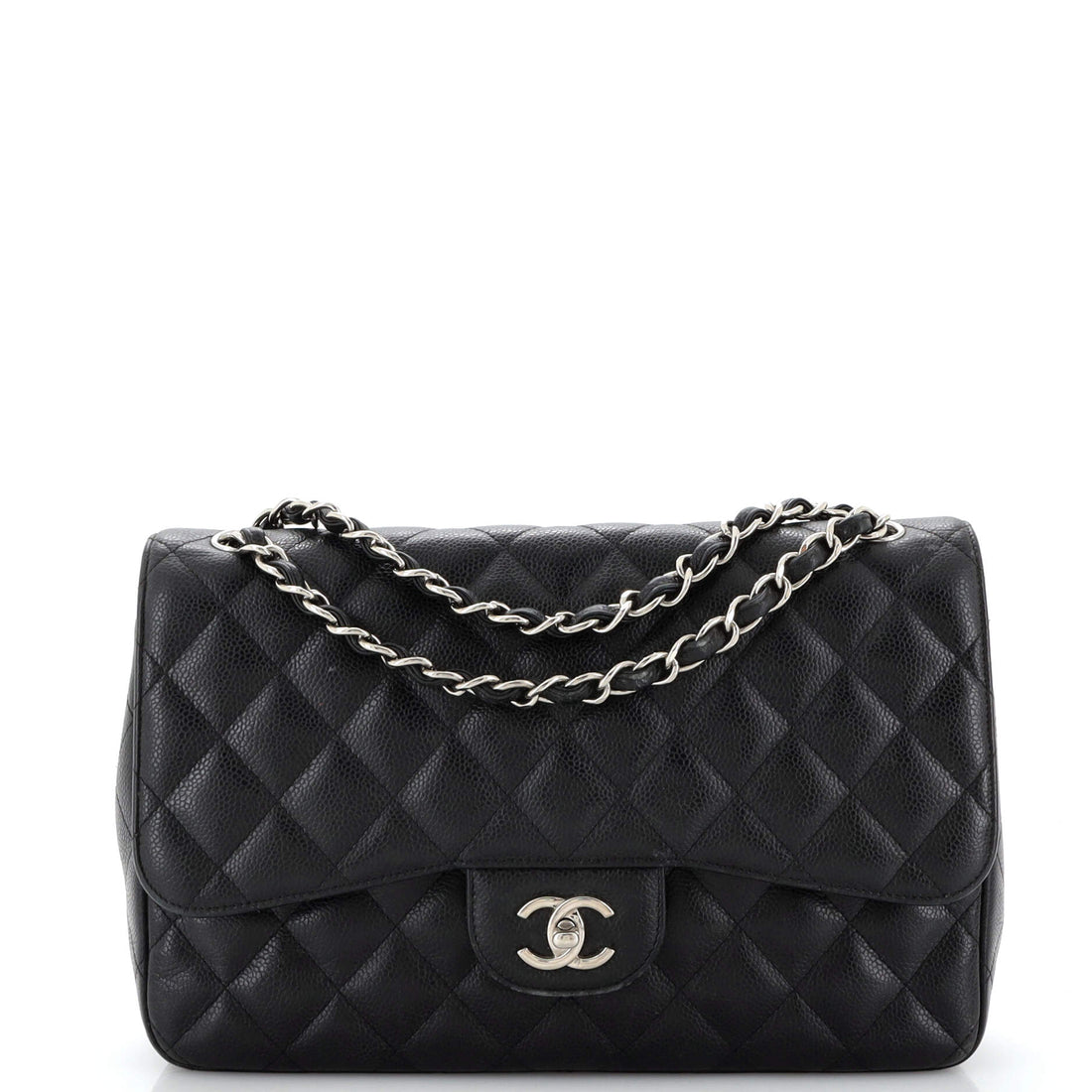 CHANEL Classic Double Flap Bag Quilted Caviar Jumbo - Handbag & Wallet Accessories