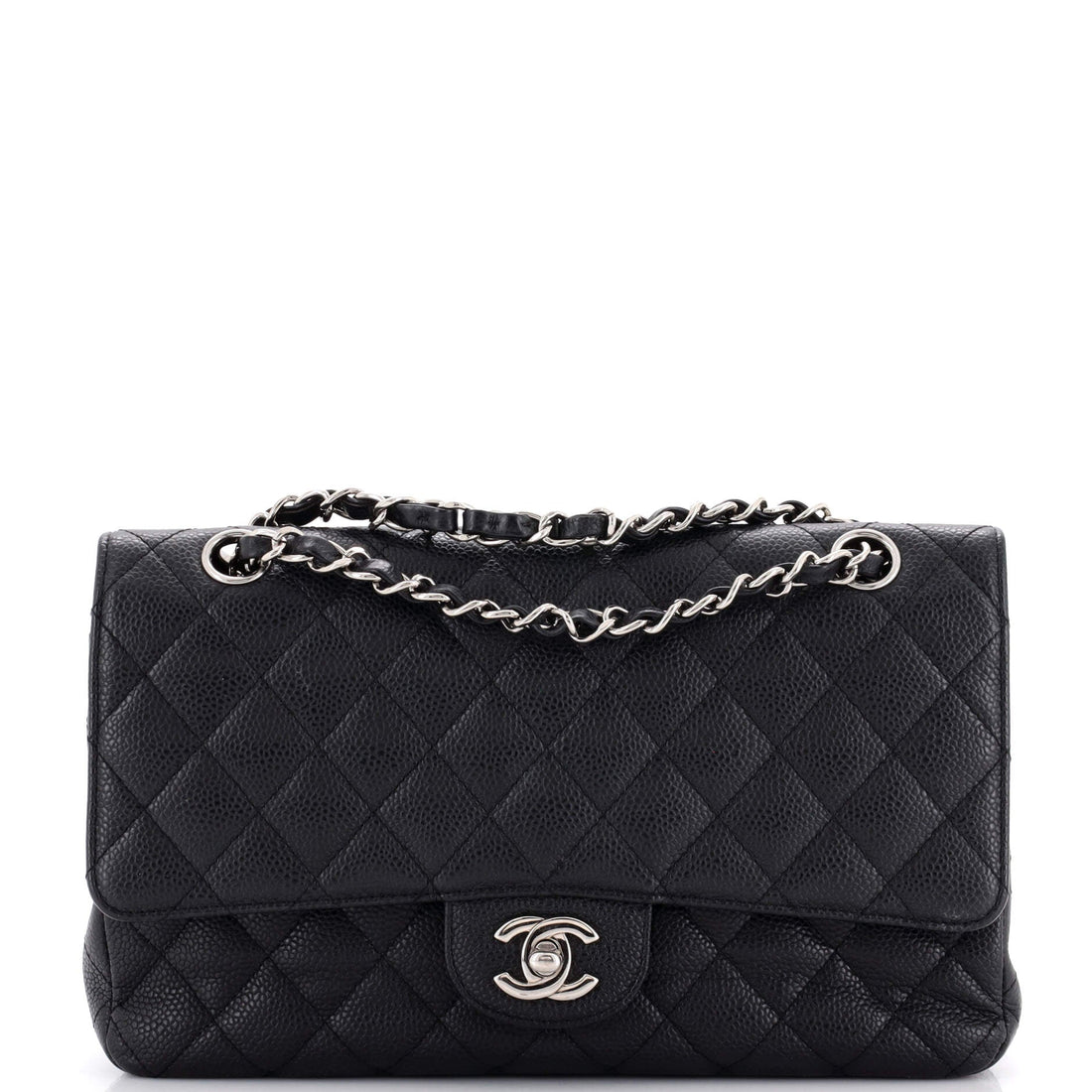 CHANEL Vintage Classic Double Flap Bag Quilted Caviar Medium - Handbag & Wallet Accessories