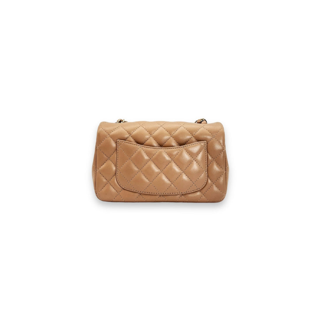 Chanel Quilted Light Beige Lambskin Mini Classic Rectangular Flap Bag - Handbags, Wallets & Cases