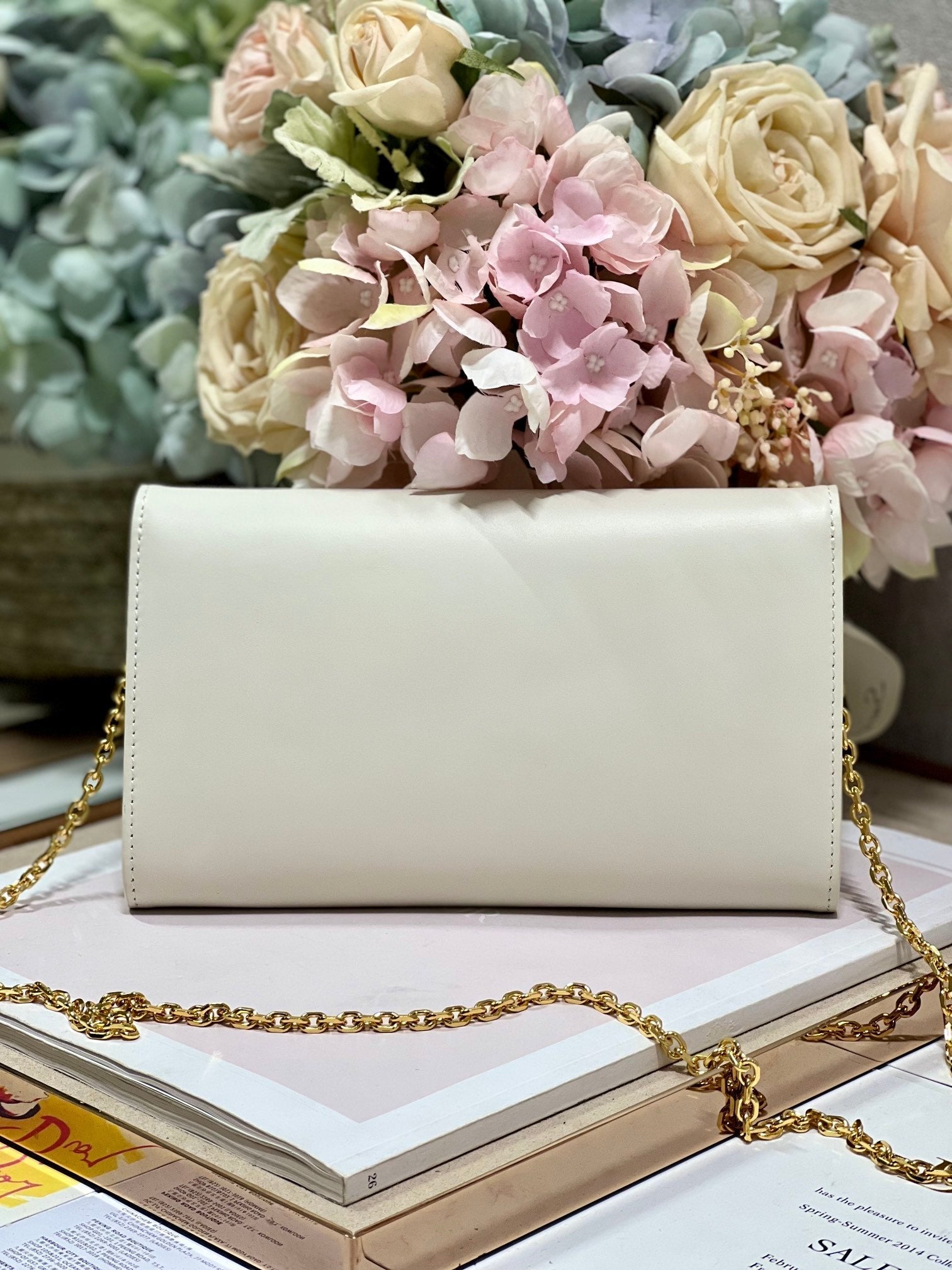 Dior Bobby Wallet on Chain East West White - 21.5¡Á12¡Á4cm