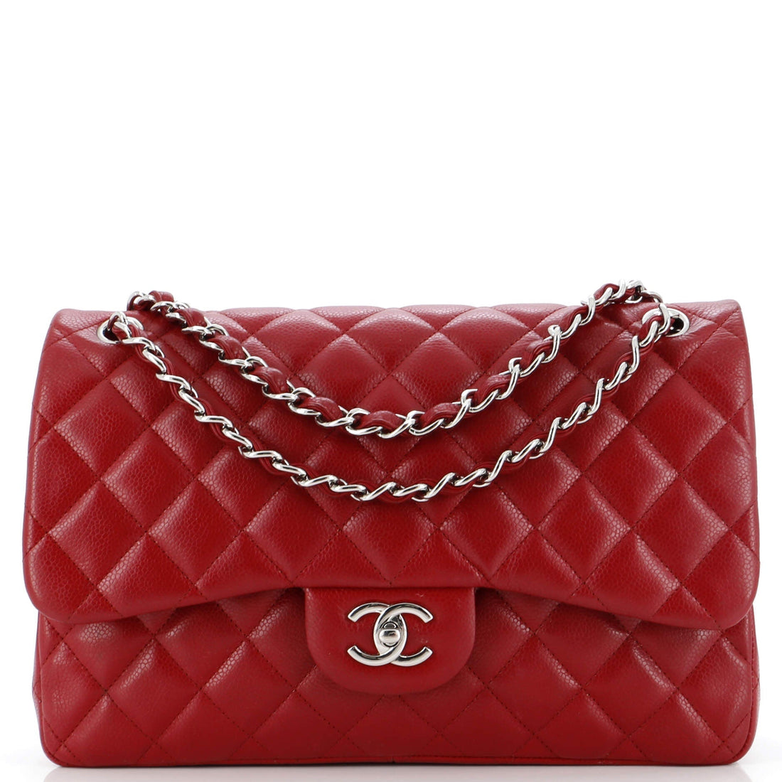 CHANEL Classic Double Flap Bag Quilted Caviar Jumbo - Handbag & Wallet Accessories
