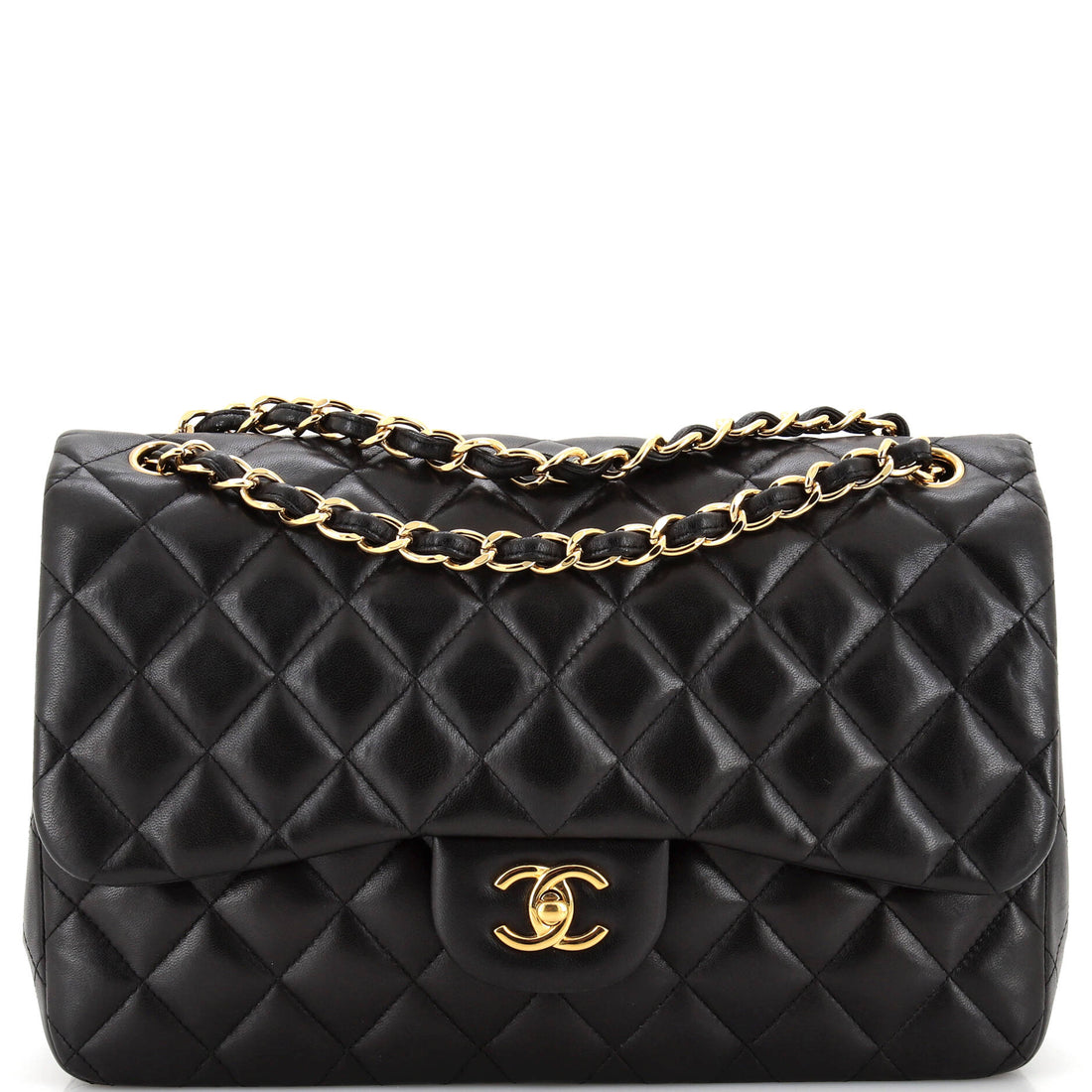 CHANEL Classic Double Flap Bag Quilted Lambskin Jumbo - Handbag & Wallet Accessories