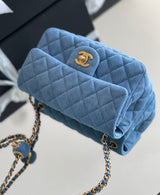 Chanel Denim Flap Bag - 20x13x7cm